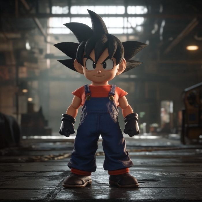 Goku as a Mario Bros Video Game character