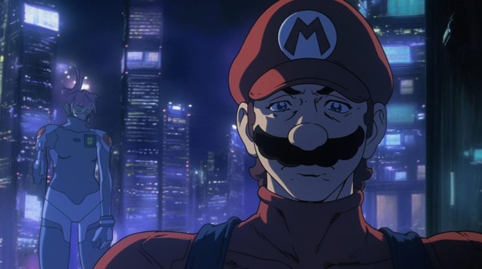 Mario in Ghost in the Shell Anime