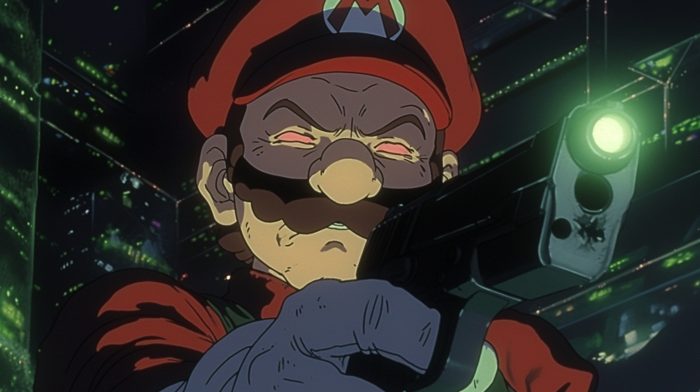 Mario in Ghost in the Shell Anime